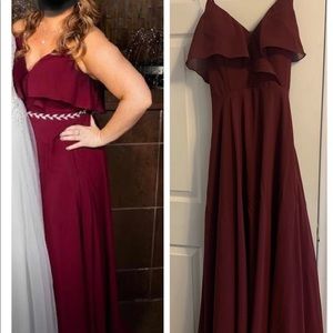 Fantastic find burgundy bridesmaids dress